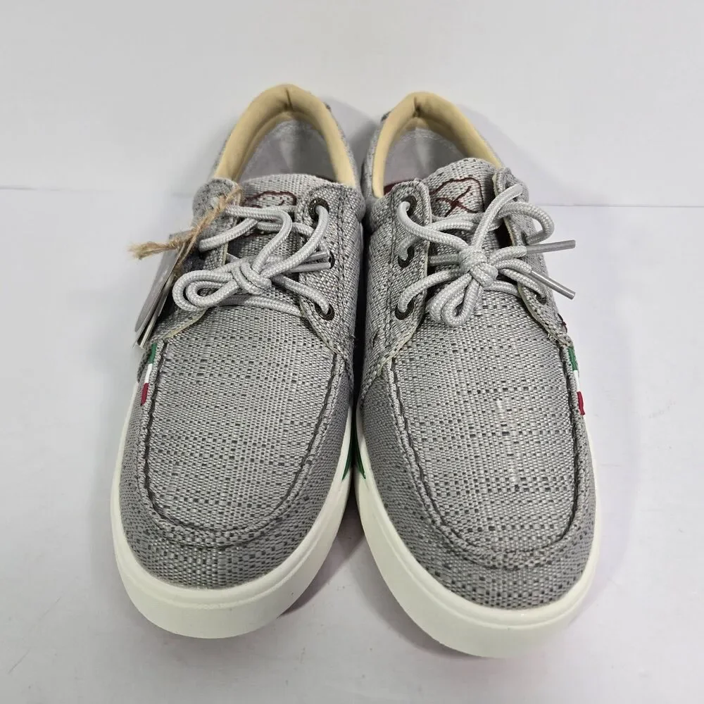 Twisted X® Mens 8.5 Casual Light Grey Mexican‎ Flag Kick Shoes MCA0054 Heritage